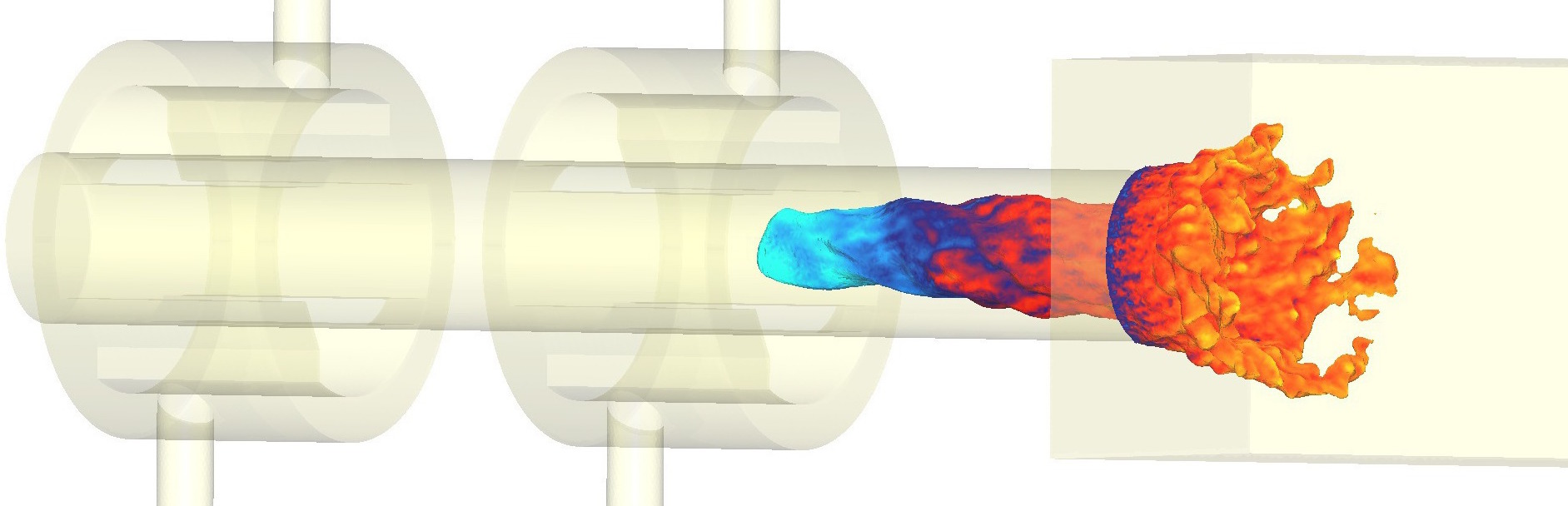 Turbulent combustion LES